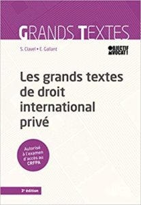 Les grands textes de droit international privé (Sandrine Clavel, Estelle Galland-Busnel)