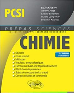 Chimie PCSI Elsa Choubert Thierry Finot Camille Bonomelli
