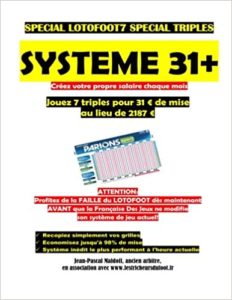 Système 31 Jouez 7 triples au Lotofoot 7 pour 31 euros Jean Pascal Maldoff